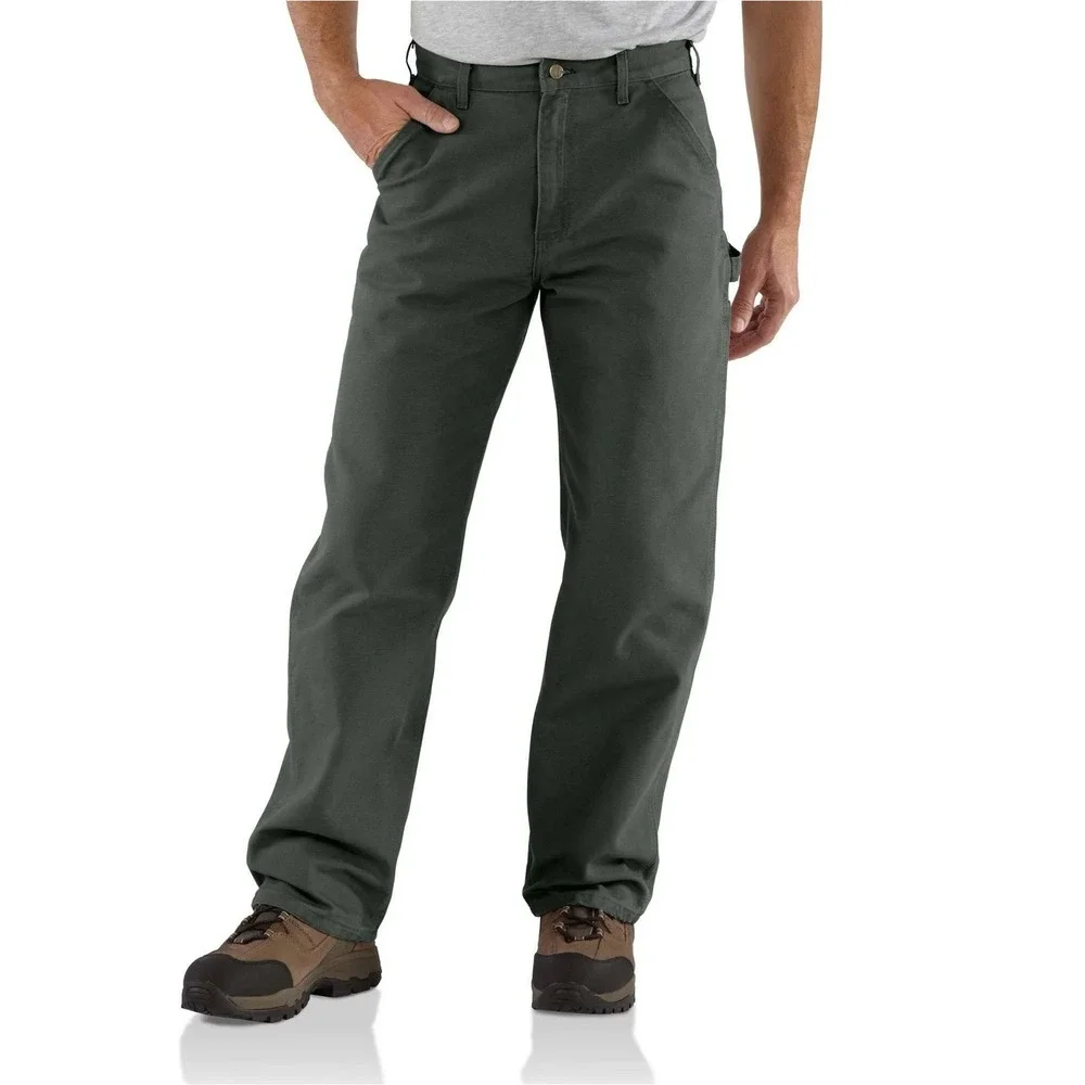 90s Carhartt B11 MOS Moss 40 X 30 Washed Duck Canvas Dungaree Carpenter Grunge